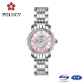 Or en acier inox Mesdames Lady Quartz analogique montre avec bracelets interchangeables